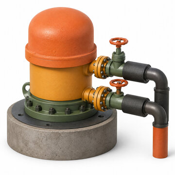 Geothermal wellhead insulated cap illustration