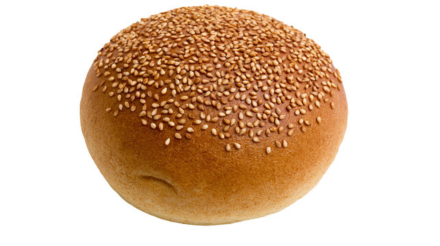 Isolated sesame seed bun a classic bread roll for delicious sandwiches and burgers