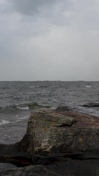 Cloudy Day Over Suomenlinna Fortress in the Baltic Sea, Helsinki, Finland