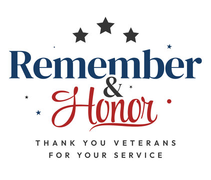 Veterans Day banner design with text thank you veterans for your service, patriotic background concept