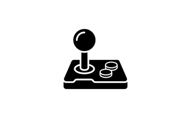 Arcade joystick icon silhouette symbol isolated on a white background © CreativeDesign