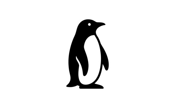 Penguin icon vector logo graphic design illustration silhouette symbol sign