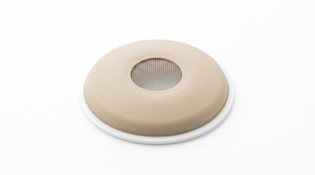 Medical Ostomy Pouch Filter With Mesh Screen On White Background