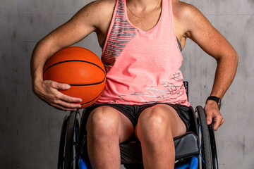 Obraz premium Wheelchair basketball athlete empowerment photo