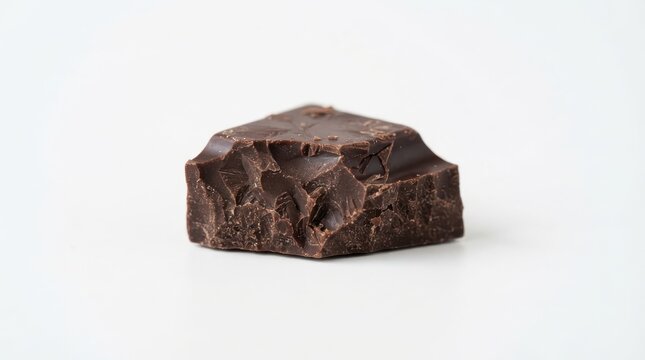Single piece of dark chocolate chunk