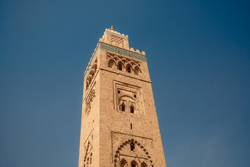 Obraz premium Traditional Moroccan Architecture Under Clear Blue Sky