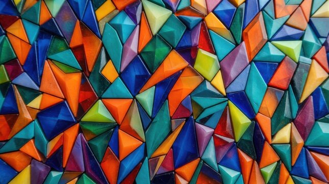 Colorful geometric mosaic abstract pattern