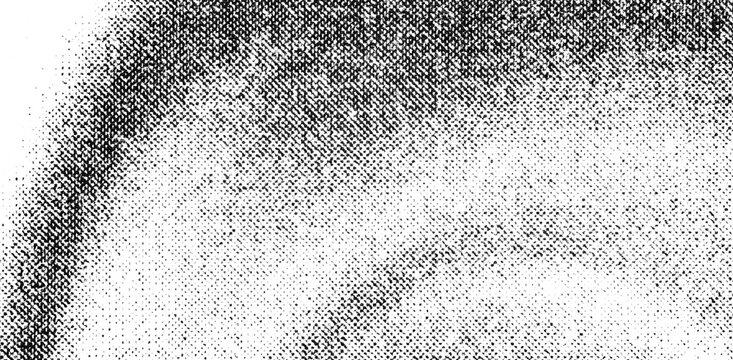 Black printed halftone gradients form a broad layered arc.