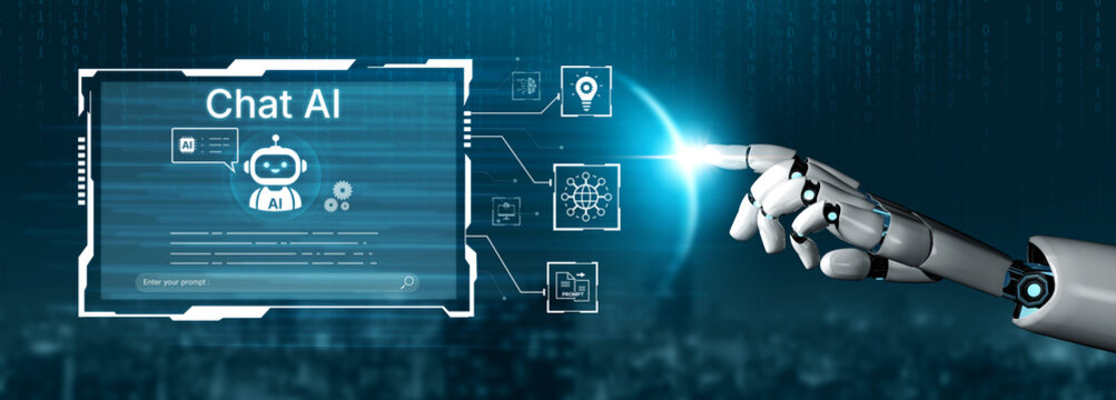 Futuristic AI assistant with autonomous agent capabilities, AI natural language understanding, and seamless business workflow AI integration. AI for modern productivity and tech solutions. Corpus