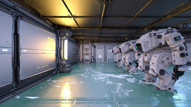 戦闘ロボット　3DCGレンダリング