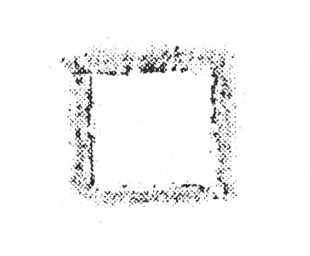 Irregular square outline surrounds transparent copy space.