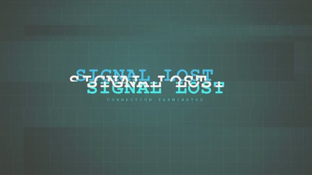 Digital glitch screen with system failure and data corruption warnings on a grid background