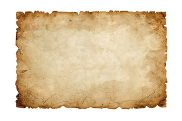 Fototapeta premium Large blank parchment sheet with heavily distressed dark edges