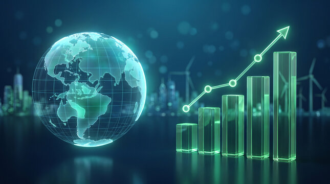 Climate tech investment analytics showing global financial growth and renewable energy market trends
