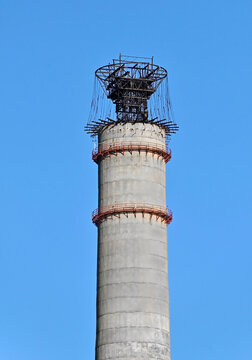 Chimney of thermal power plant (TES) in Chisinau