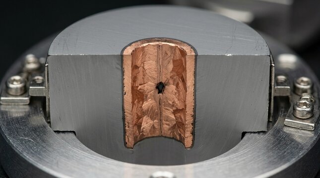 Cross-Sectional Microstructural Analysis of a Copper-Metallic Material with Internal Void