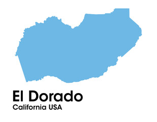 Obraz premium el dorado county california map in vectors