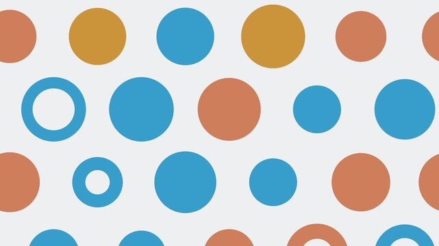 Fond anim&eacute; &agrave; pois multicolore &eacute;clatant avec mouvement horizontal