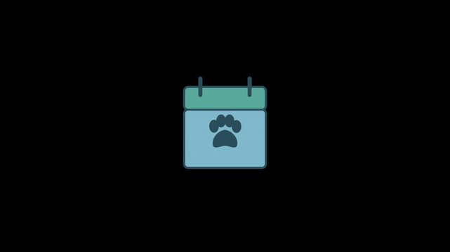 Animated Pet Calendar and Vet Appointment Icon