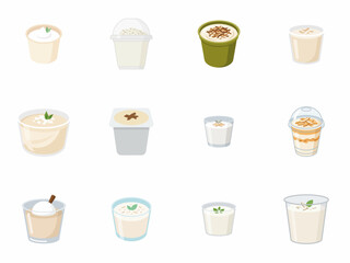 Obraz premium Set of flat vector illustrations of people picking and holding bowls of fresh fruit representing healthy eating habits and nutrition