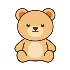 Fototapeta premium Cute cartoon teddy bear illustration