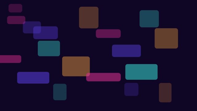 Floating Semi Transparent Rounded Rectangles in Colorful Abstract Motion