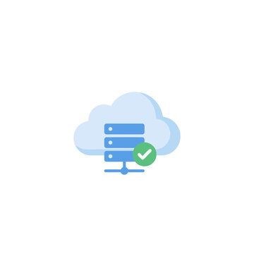Secure Cloud Server with Checkmark