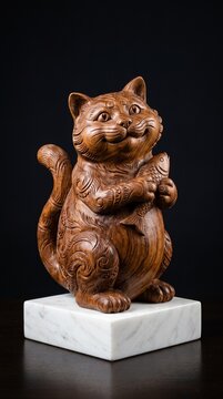 statuette of a cat