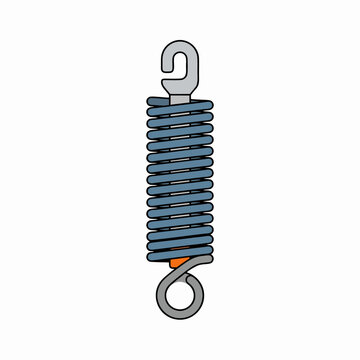 Metallic Coil Tension Spring with Hook Ends for Mechanical Industrial Machinery Applications