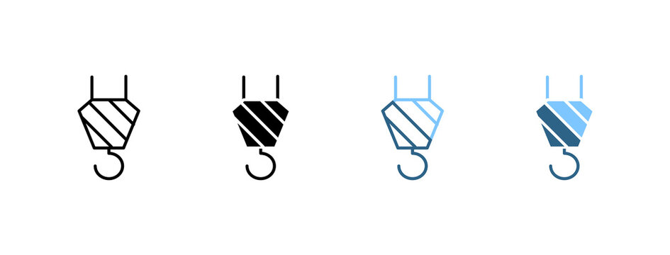 Crane Hook Rigging icon vector symbol illustration