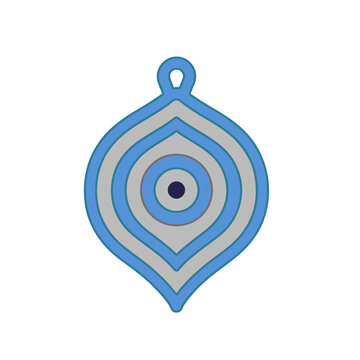 Blue and gray evil eye amulet