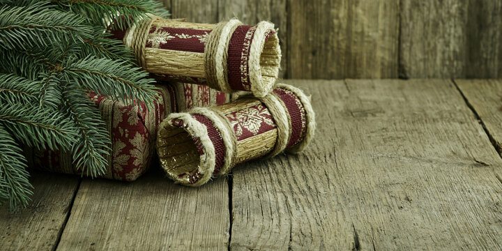 wine corks on a wooden background