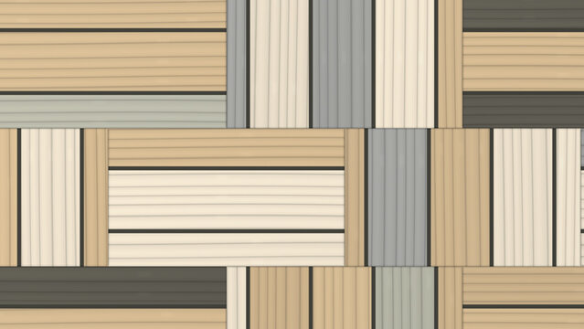 Interlocking Wood Planks Pattern