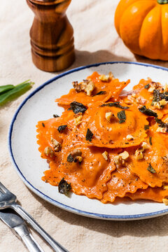 Autumn Pumpkin Squash Ravioli Pasta
