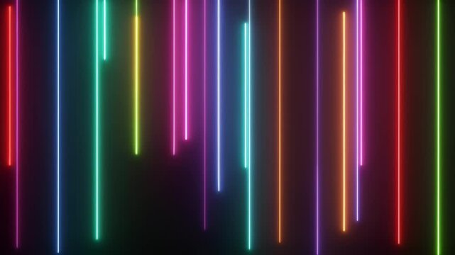 柔らかく光る多色のライトビーム
