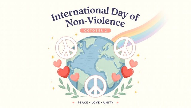 International day of non-violence illustration