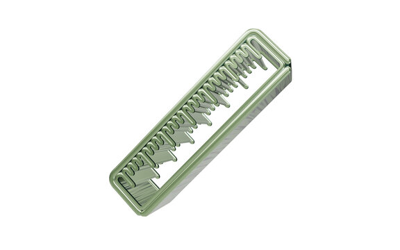3D icon of a measuring scale isolated on transparent background illustrating precise software dimensions and data metrics for digital design systems and developer tools