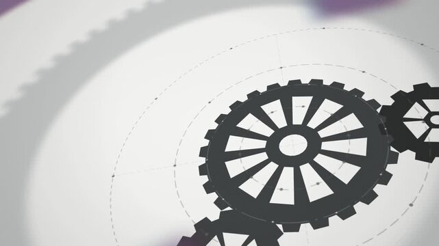 Clockwork gear mechanism seamless loop motion background