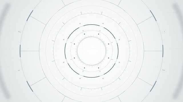 Rotating futuristic HUD reticle seamless loop motion background