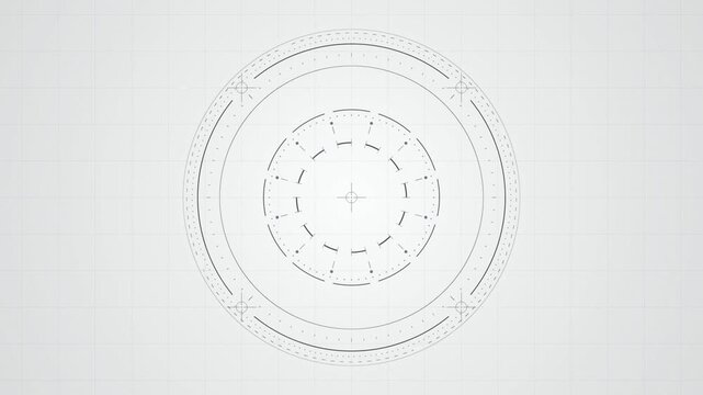 HUD circular crosshair rotating seamless loop motion background