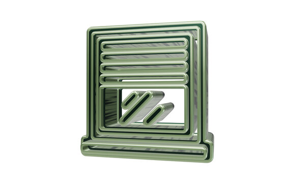 Modern window blinds interior architectural 3d icon isolated on transparent background for home