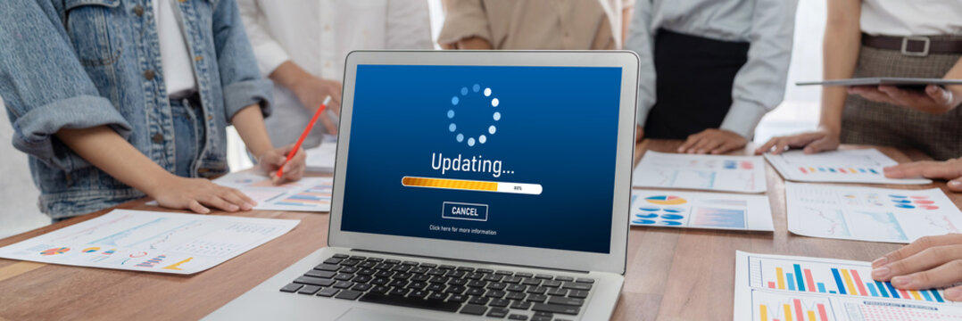 Software update on computer for brisk version of device software upgrade