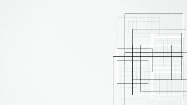Minimalist geometric lines drawing seamless loop motion background