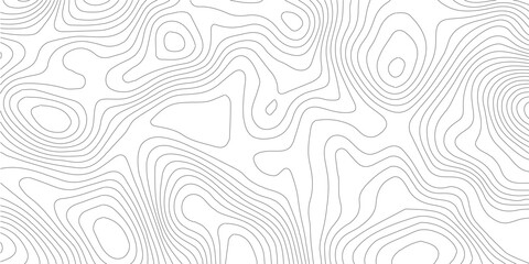 Topographic map vector background, abstract contour line pattern, minimalist white terrain map texture for geographic and outdoor design © SELIM