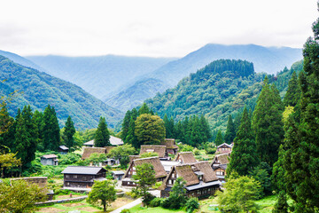 Obraz premium 日本富山県五箇山の集落