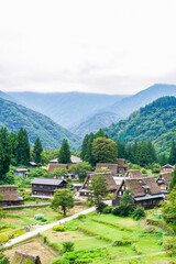Obraz premium 日本富山県五箇山の集落