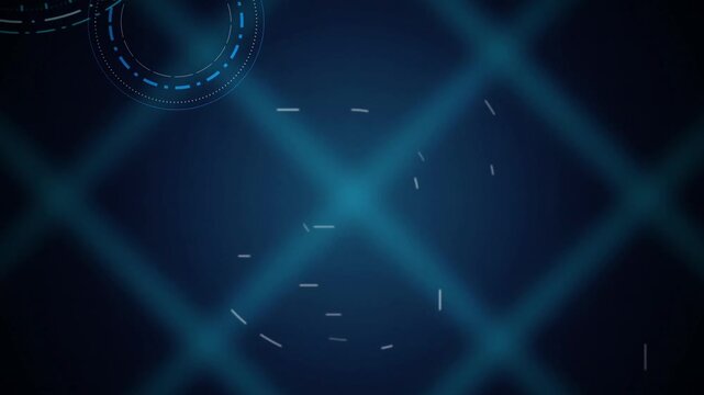 Radar reticle HUD graphic elements spinning seamless loop background