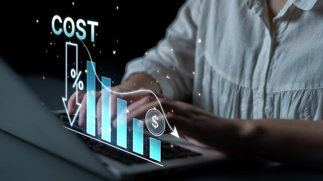 Cost reduction and cost saving through digital transformation, business cost optimization, operational cost reduction, financial saving, and resource efficiency strategies for business success. Spline