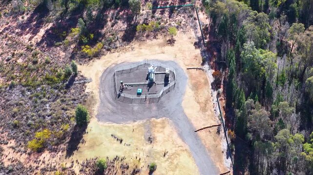 Aerial View of Coal Seam Gas Well in Pilliga Forest