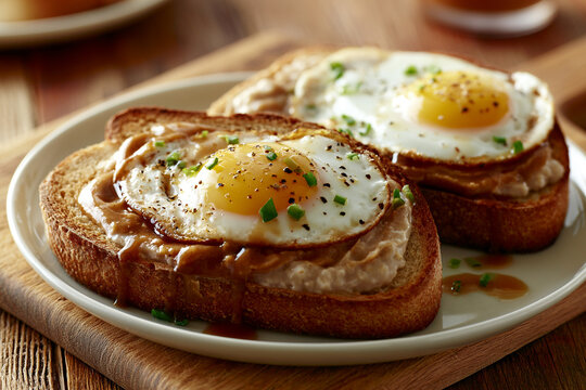 Oatmeal, Egg and Apple Nut Butter Toast &ndash; Healthy Breakfast